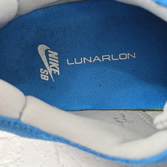 NIKE SB LUNARLON Colab Eric Koston Blue Suede Sneakers Size 11.5 - Picture 5 of 10